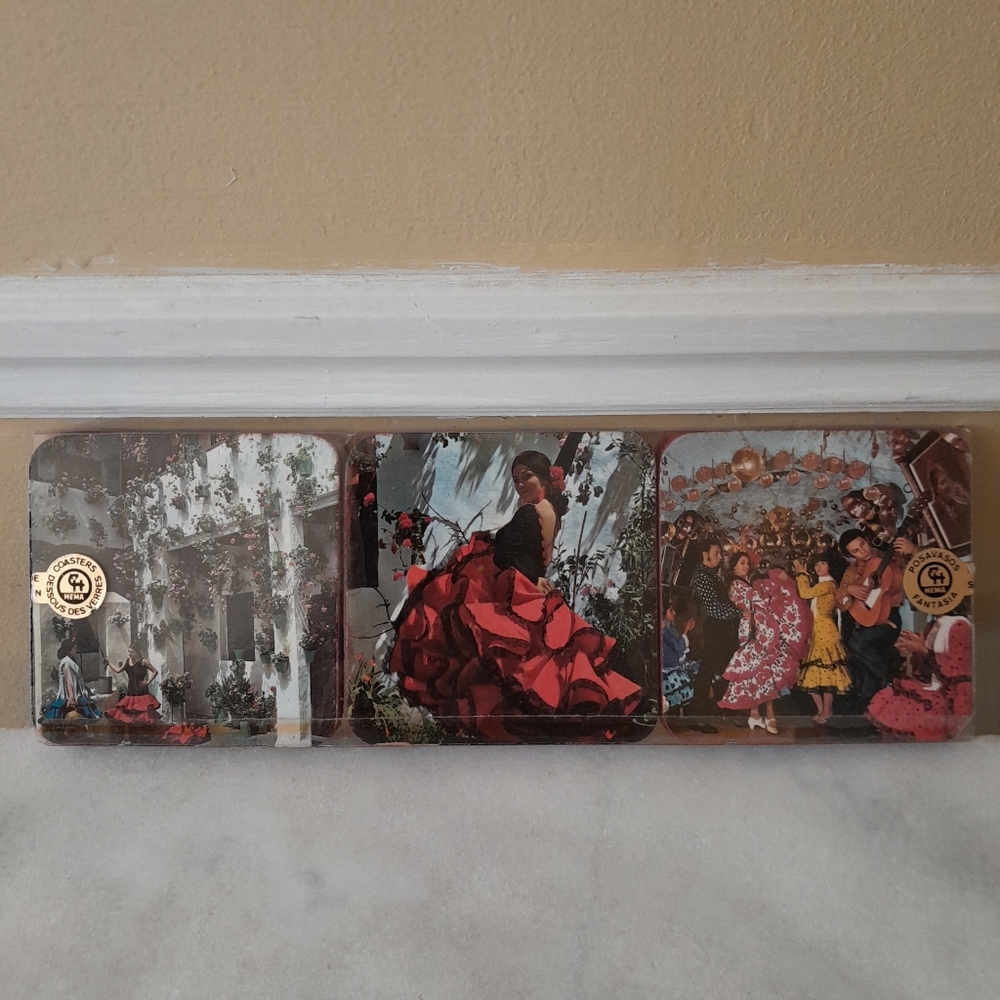 HEMA Set of 6 Coasters with Spanish Matador Bull